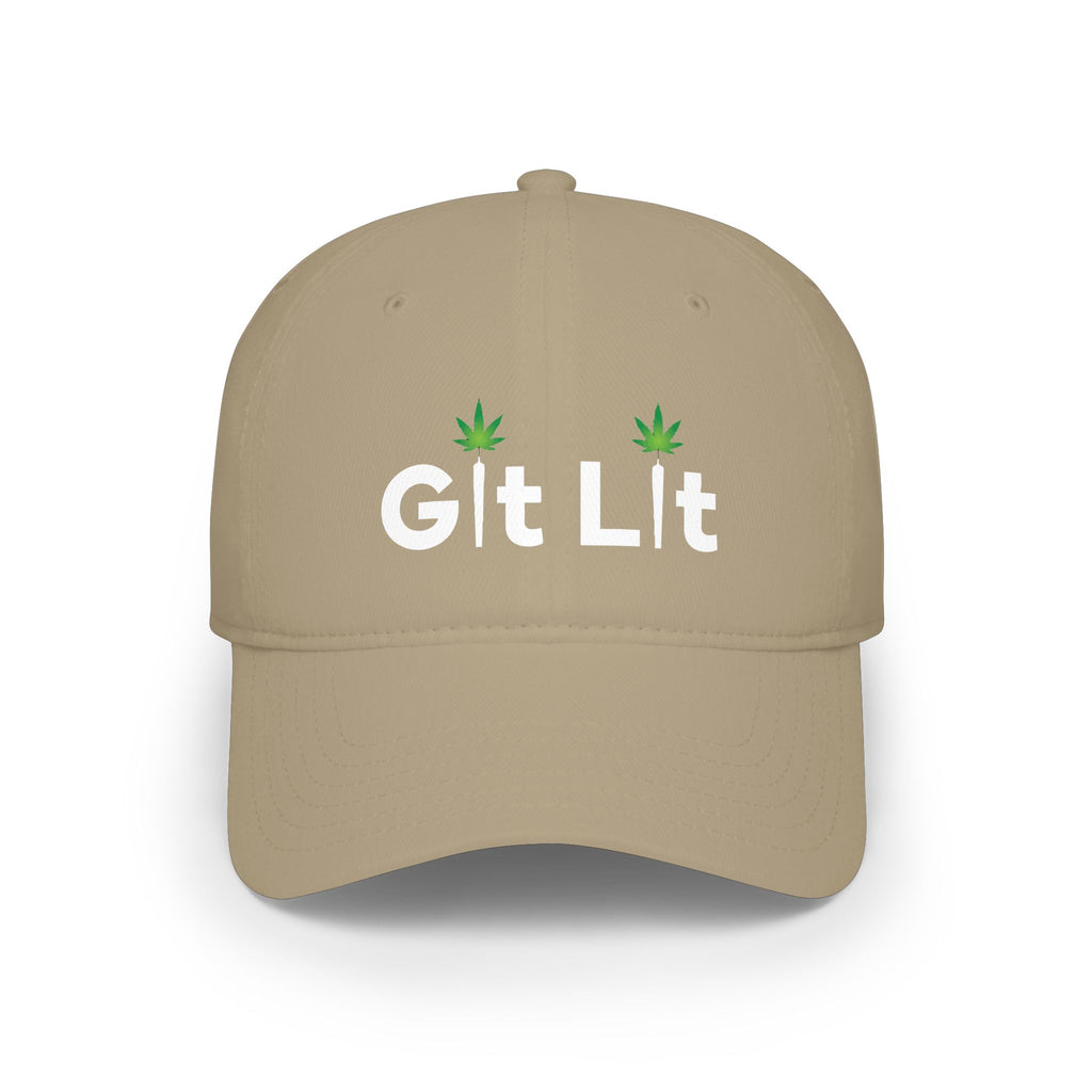 Git Lit Green Baseball Cap — 'Git Lit'  Low Profile Hat