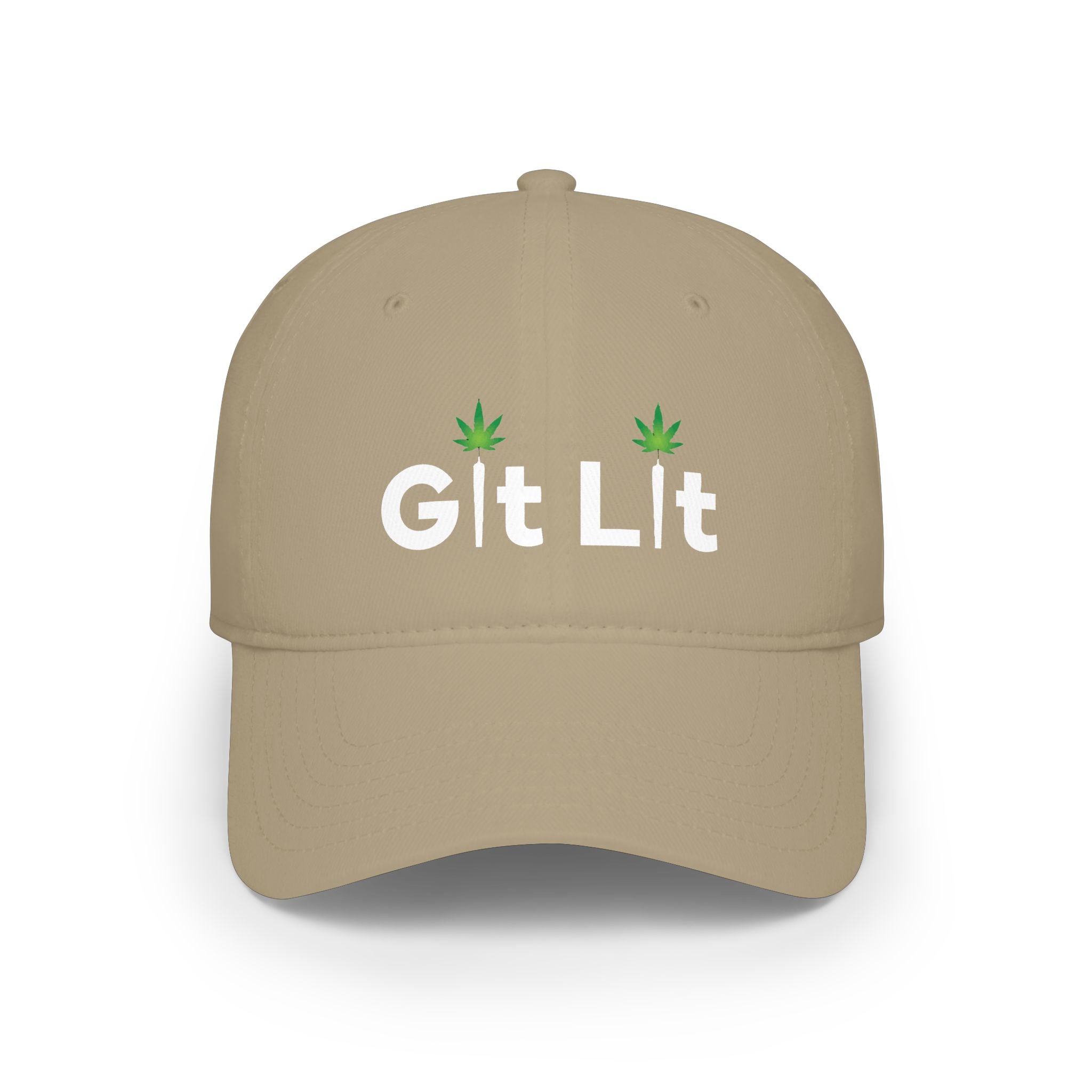 Git Lit Green Baseball Cap — 'Git Lit'  Low Profile Hat