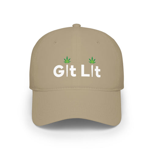 Git Lit Green Baseball Cap — 'Git Lit'  Low Profile Hat