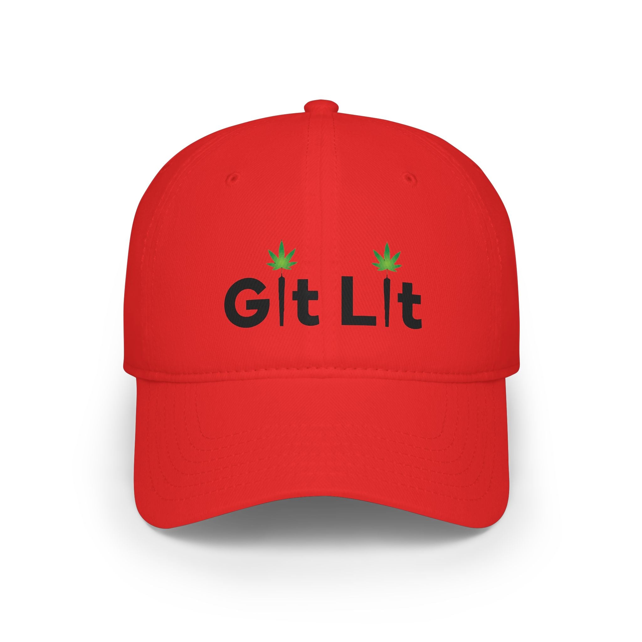 Git Lit Green Baseball Cap — 'Git Lit'  Low Profile Hat