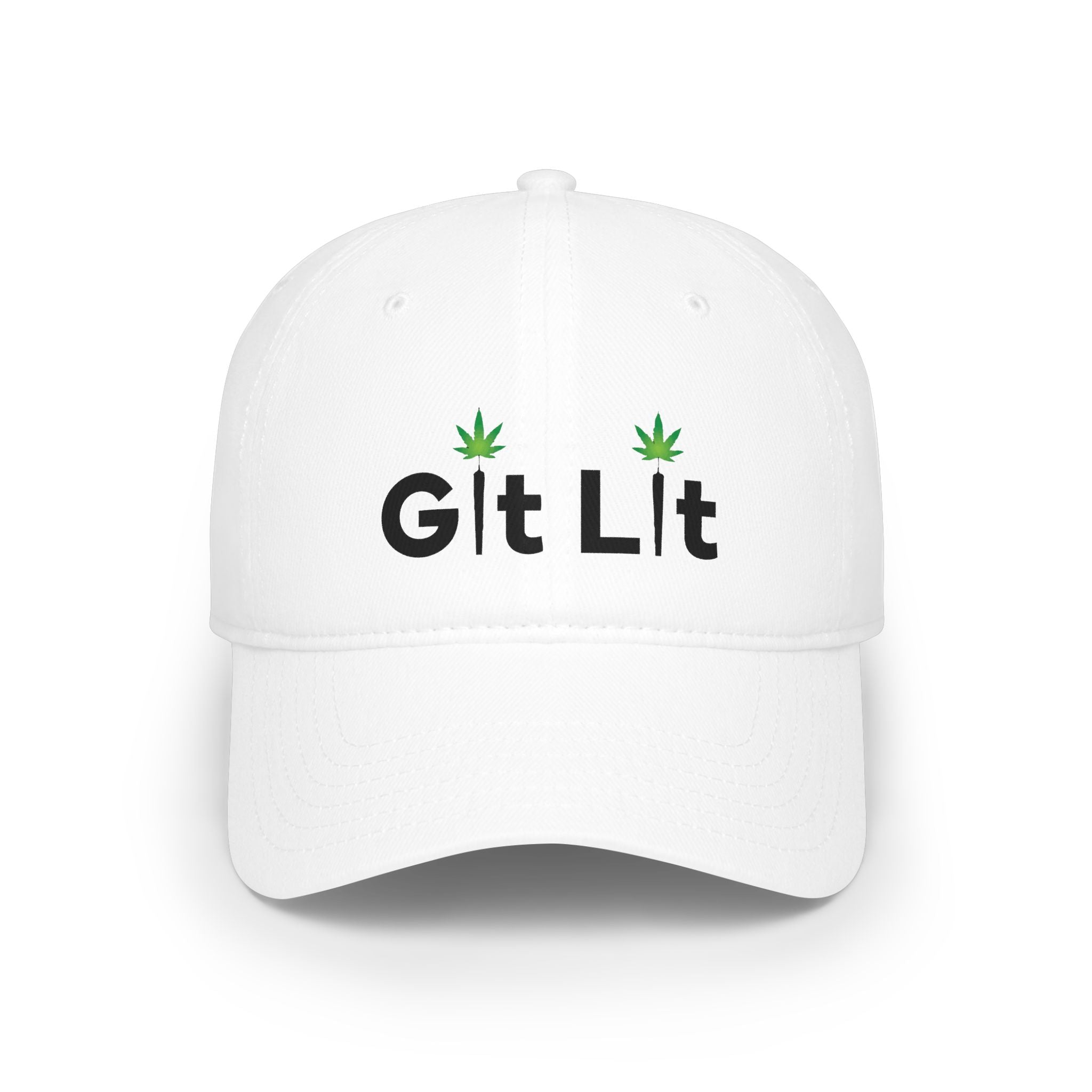 Git Lit Green Baseball Cap — 'Git Lit'  Low Profile Hat