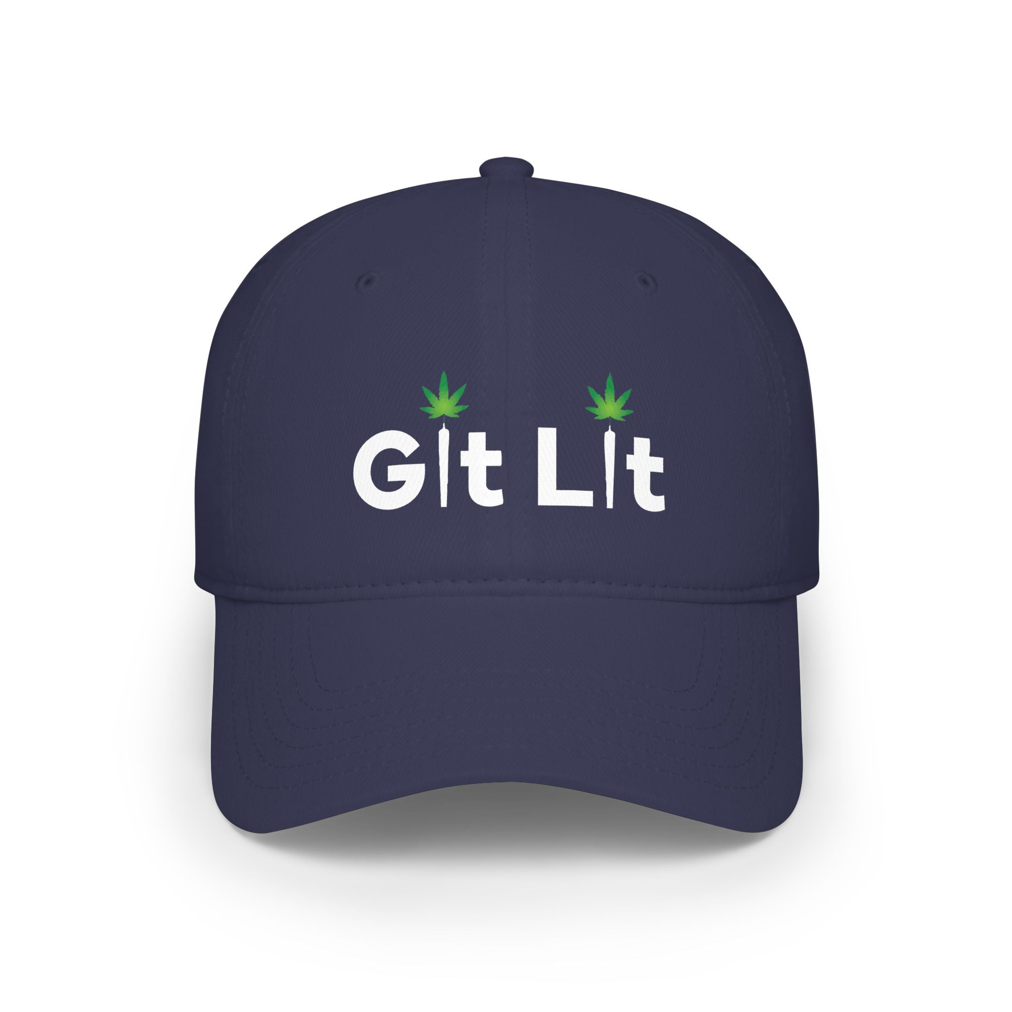 Git Lit Green Baseball Cap — 'Git Lit'  Low Profile Hat
