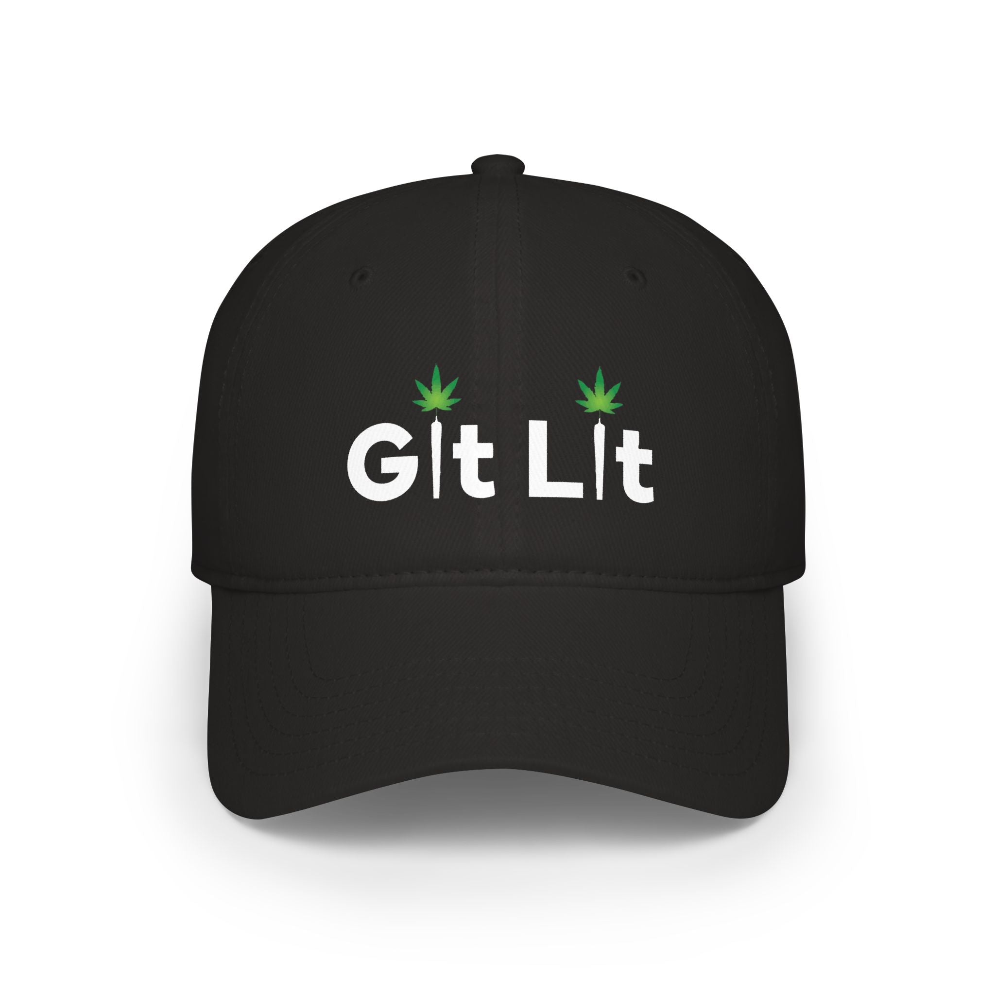 Git Lit Green Baseball Cap — 'Git Lit'  Low Profile Hat